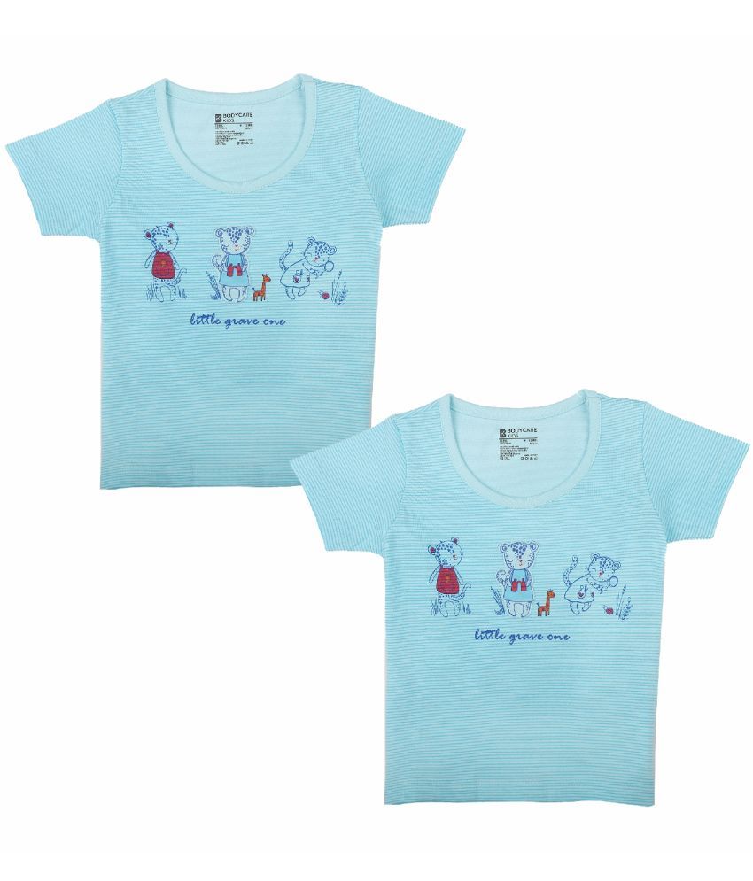     			Bodycare Pack of 2 Baby Boys Cotton Blend T-Shirt ( Blue )