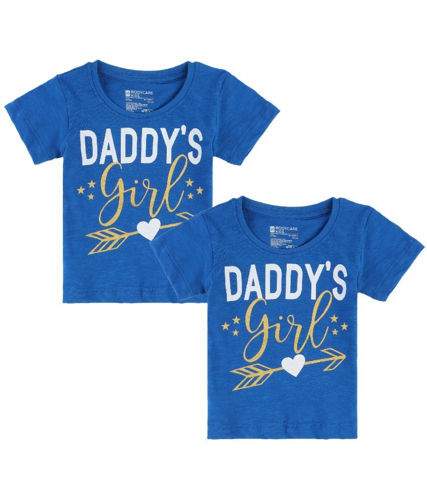     			Bodycare Pack of 2 Girls Cotton Blend T-Shirt ( Blue )