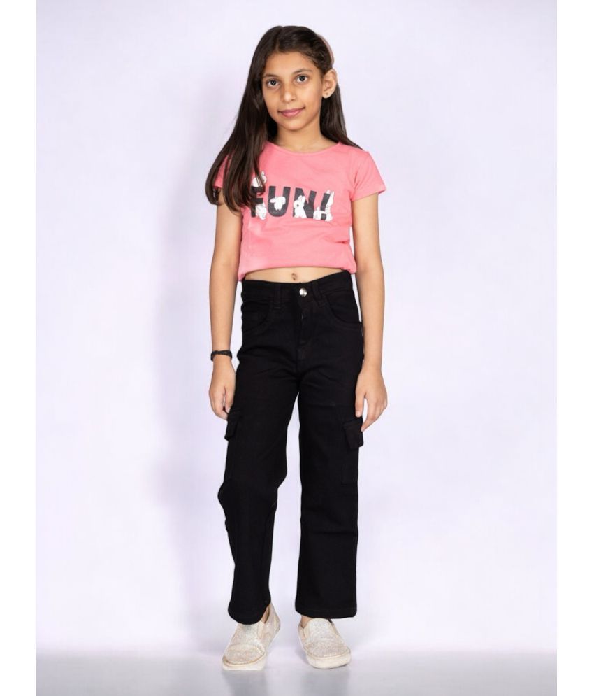     			ICONIC ME- Kids Girls Premium Six Pocket Denim Jeans