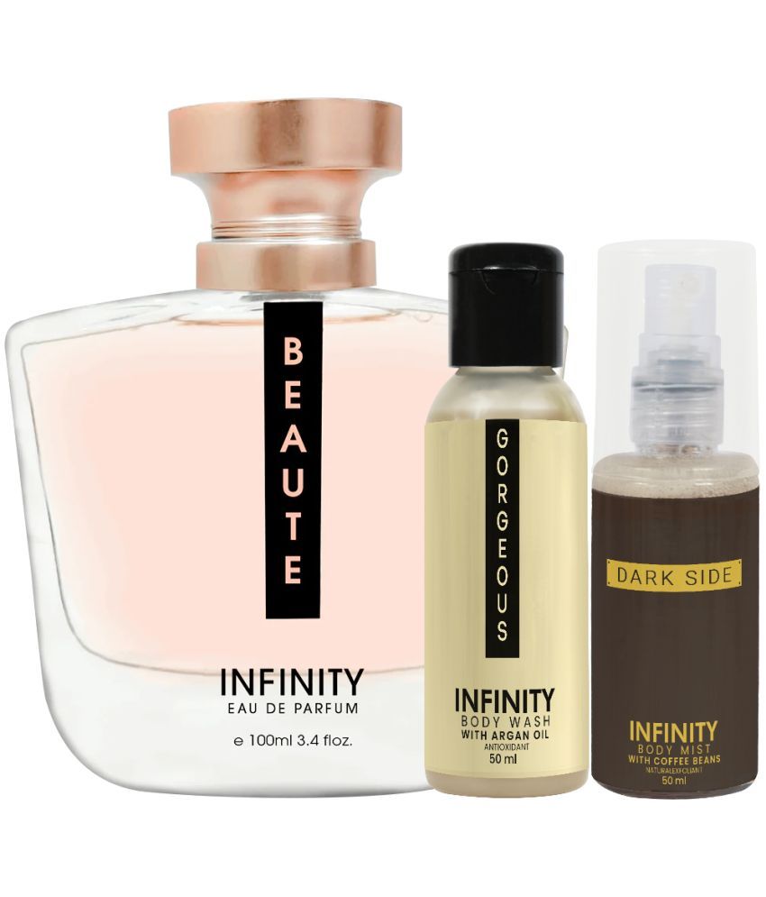     			Infinity Bare EDP Perfume 100ml, Beaute Body Wash 50ml, Beaute Body Mist 35ml Pack of 3