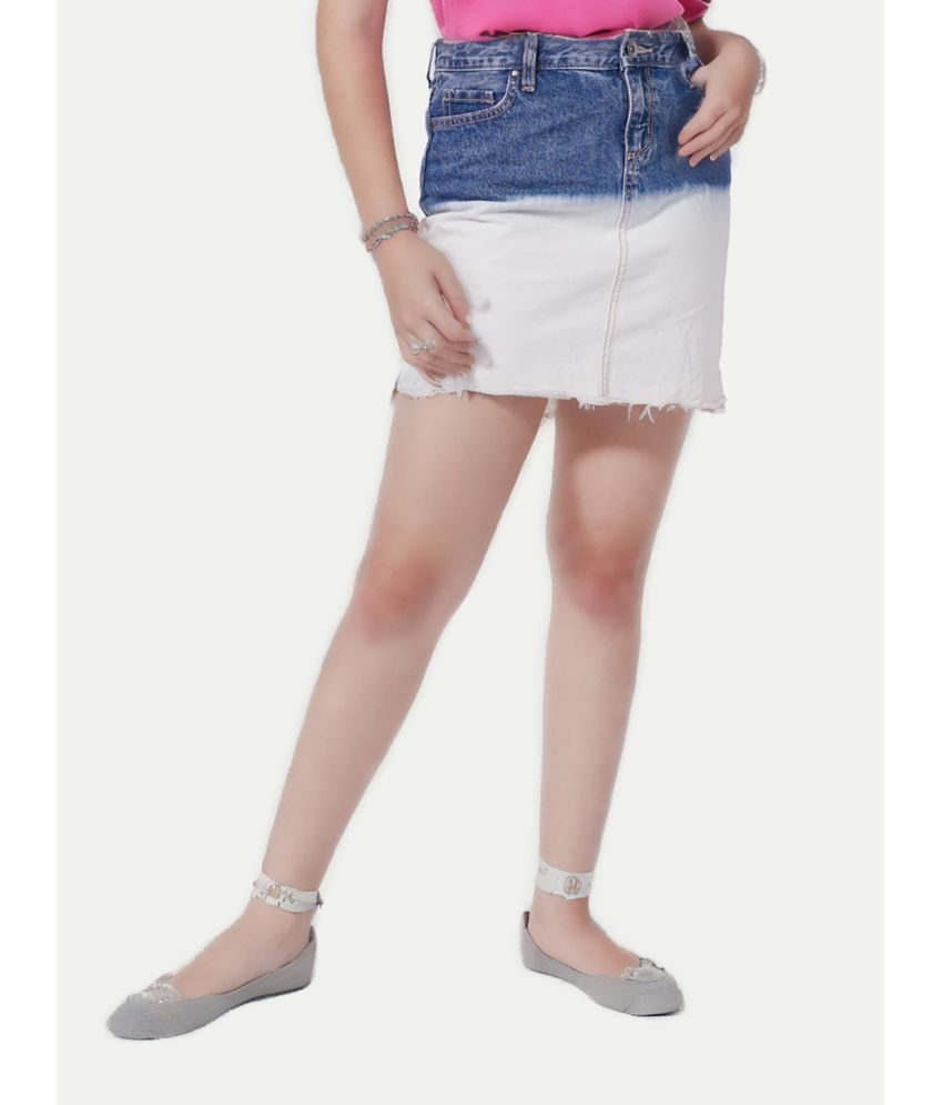     			Radprix - Blue Denim Girls Straight Skirt ( Pack of 1 )