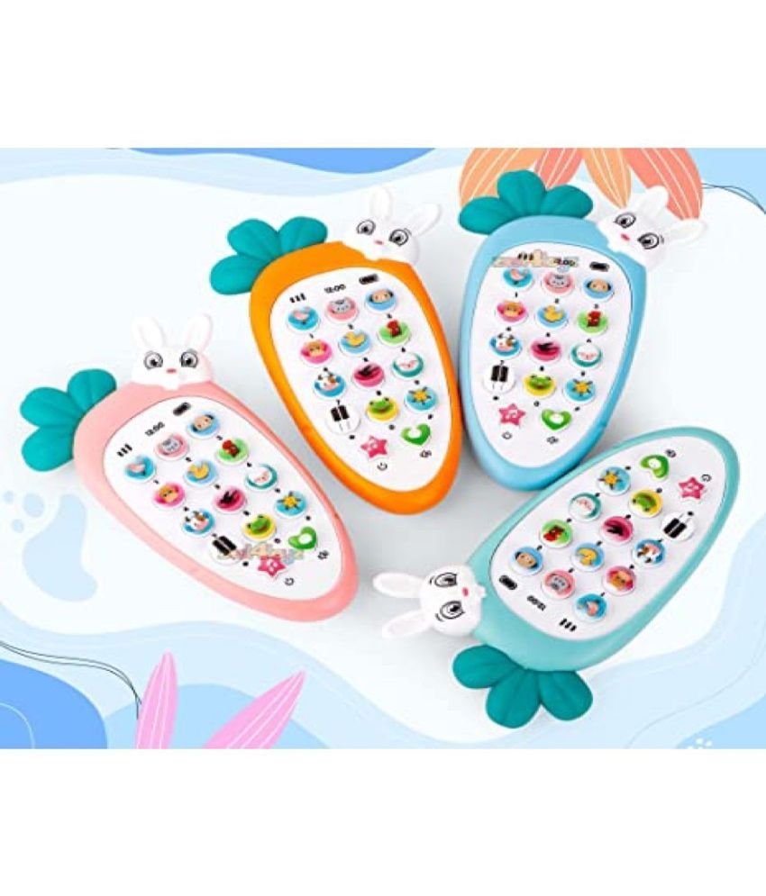     			SOFLITA Smart Phone Cordless Feature Mobile Phone Kids Toys Mobile Phone Small Phone Toy Musical Toys for Kids Smart Light