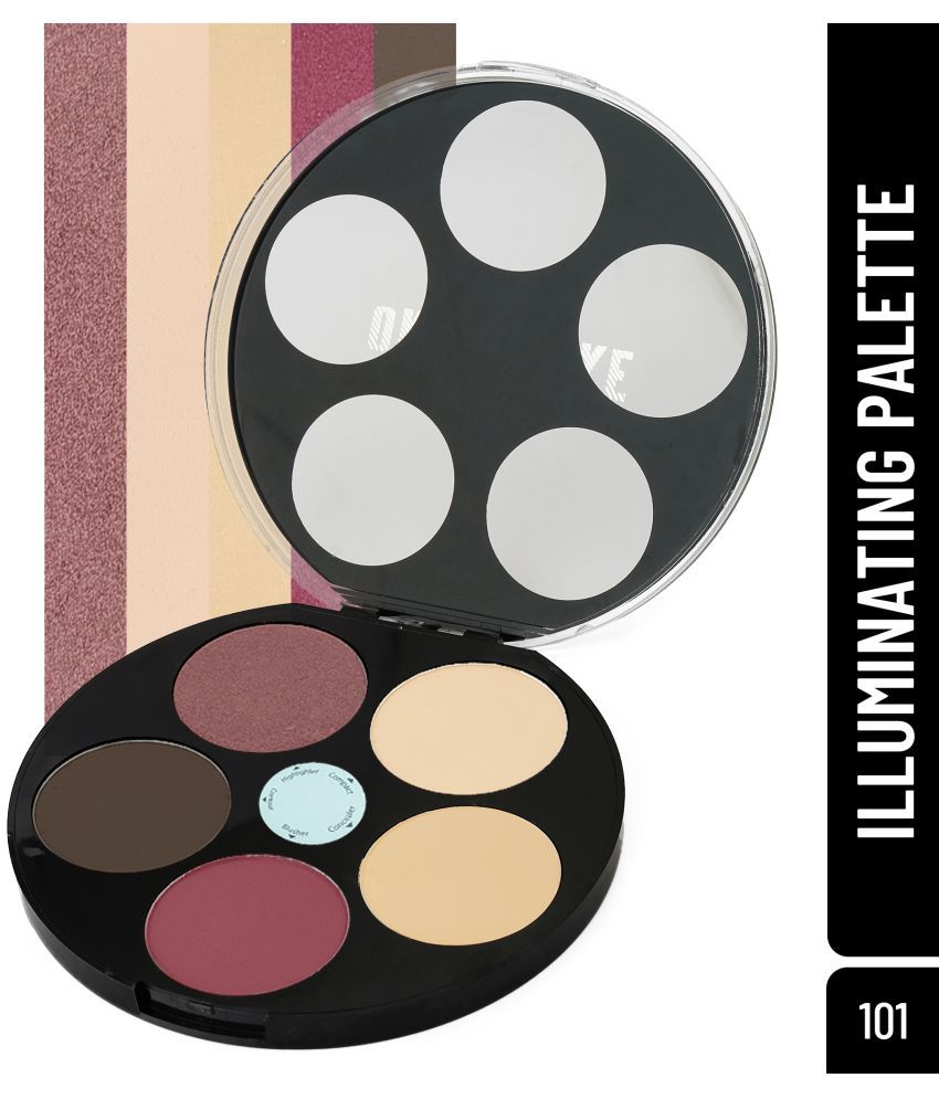     			Seven Seas One Stroke Illuminating Palette 1 Highlighter 2 Compact 3 Concealer 4 Blusher 5 Contour