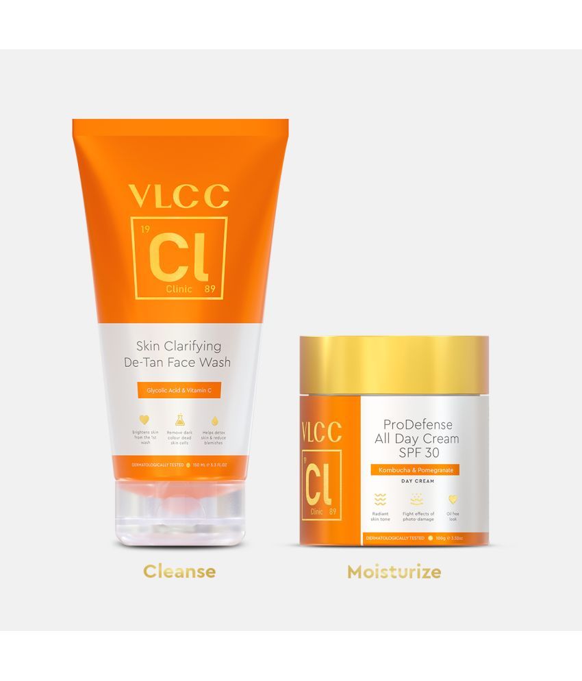     			VLCC Clinic Skin Clarify & Protect Combo with Glycolic Acid, Vitamin C & Pomegranate (Pack Of 2)