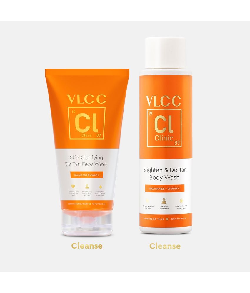     			VLCC Clinic Skin Clarifying and Brightening Face & Body Wash Combo with Vit C & Niacinamide (Pack Of 2)