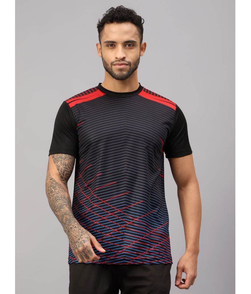     			Vector X Black Polyester Regular Fit Men's Sports T-Shirt ( Pack of 1 )