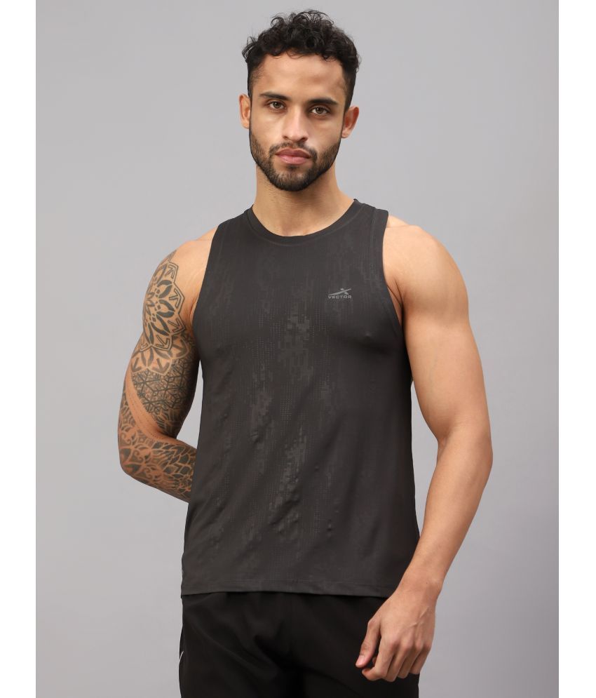     			Vector X Grey Polyester Regular Fit Men's Tanks ( Pack of 1 )