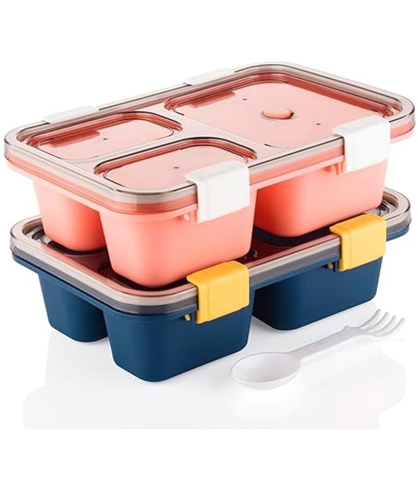     			iview kitchenware 3 Compartment School/College Plastic Lunch Box 1 - Container ( Pack of 1 )