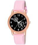 KIARVI GALLERY Pink Leather Analog Womens Watch