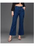 Miss Chase - Blue Denim Wide Leg Women's Jeans ( Pack of 1 )