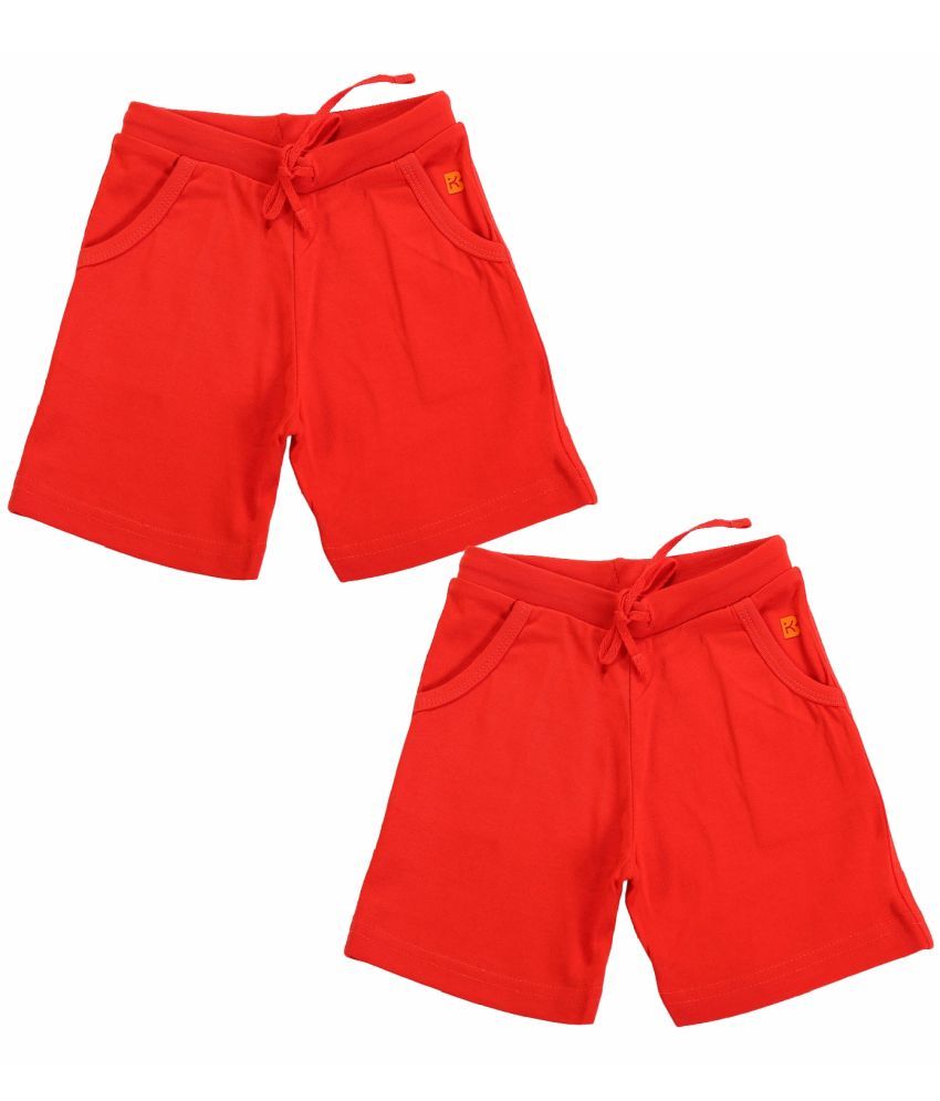     			Bodycare Boys Solid Shorts Pack Of 2 - Tomato Red