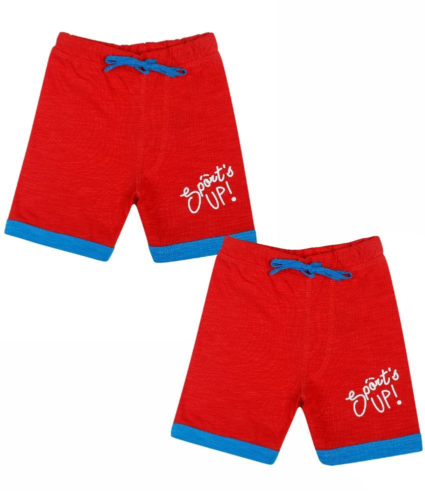     			Bodycare Pack of 2 Cotton Blend Shorts For Boys ( Red )