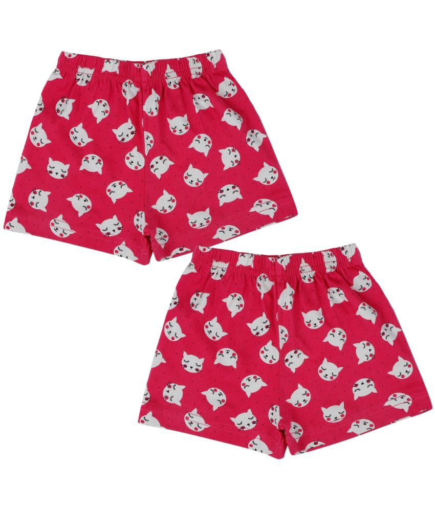     			Bodycare - Red Cotton Girls Shorts ( Pack of 2 )