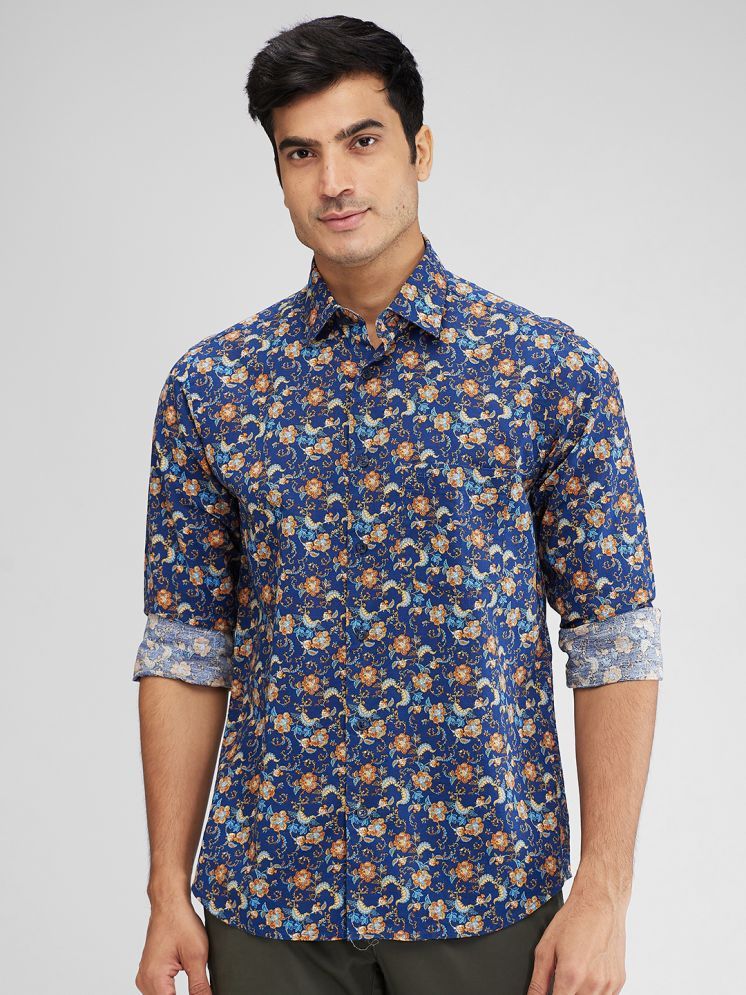     			Colorplus Cotton Blend Regular Fit Printed Full Sleeves Men's Casual Shirt - Blue ( Pack of 1 )