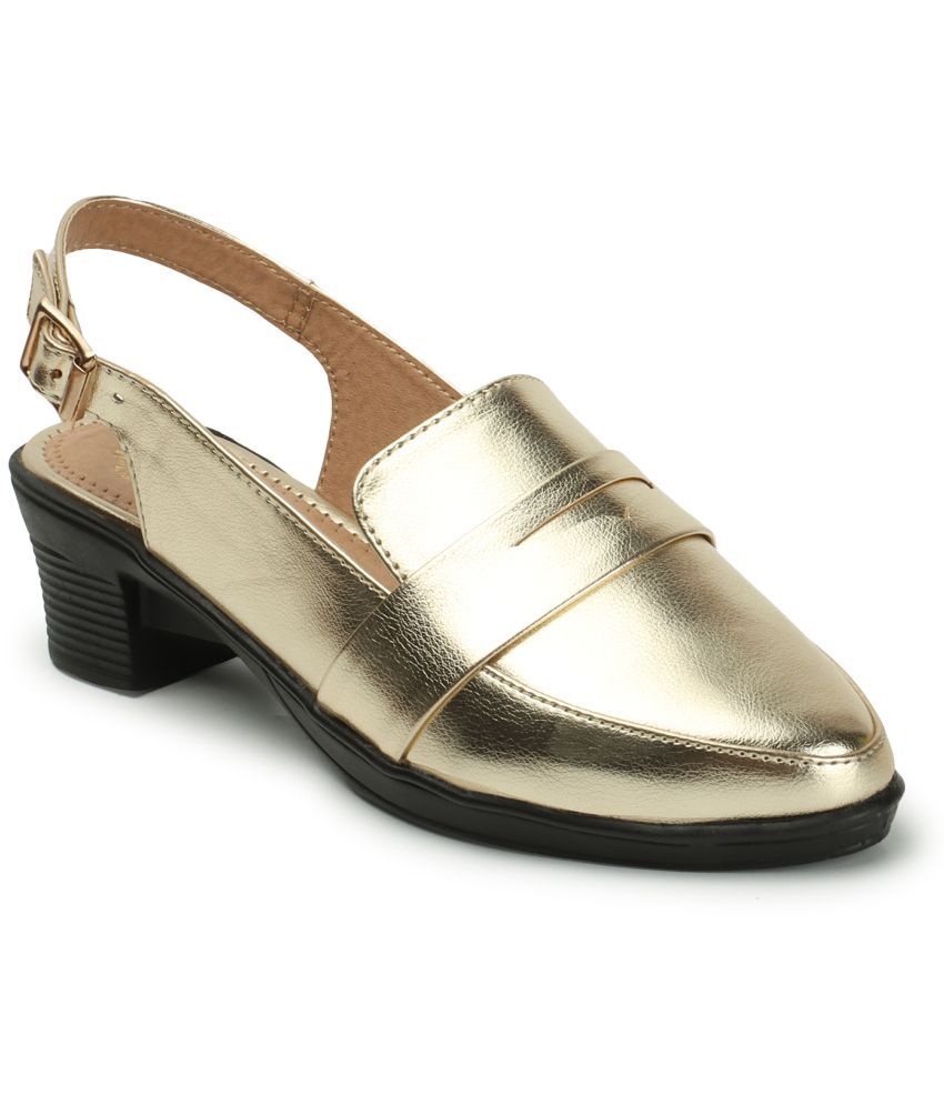     			Denill Gold Women's Sandal Heels