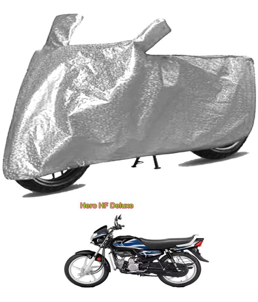     			GOLDKARTZ Bike Body Cover for Hero HF Deluxe ( Pack of 1 ) , Silver