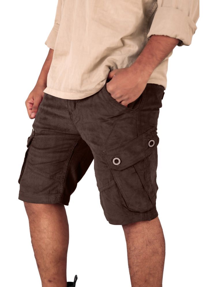     			Radprix Brown Cotton Men's Shorts ( Pack of 1 )