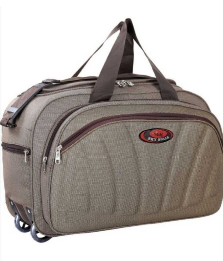     			Sky Bulls 40 Ltrs Brown Fabric Duffle Trolley