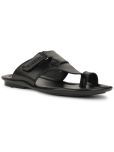 Liberty Black Men's Leather Slipper