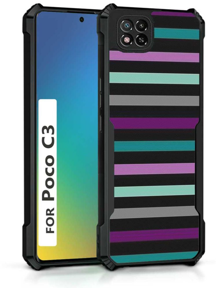     			COBERTA Multicolor Printed Back Cover Polycarbonate Compatible For POCO C3 ( Pack of 1 )