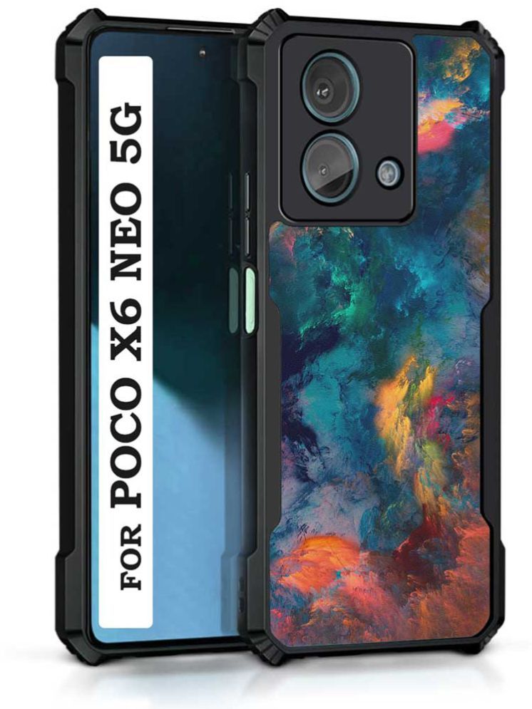     			COBERTA Multicolor Printed Back Cover Polycarbonate Compatible For Poco X6 Neo 5G ( Pack of 1 )