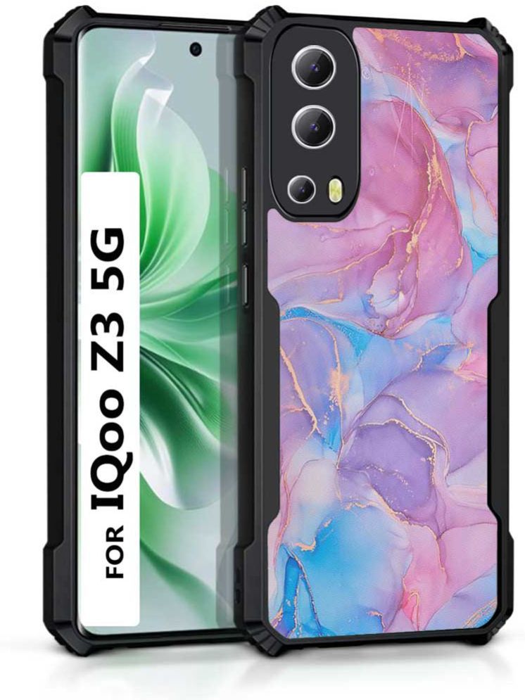     			COBERTA Multicolor Printed Back Cover Polycarbonate Compatible For iQOO Z3 ( Pack of 1 )