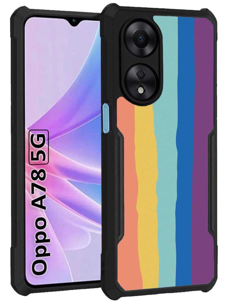     			COBERTA Multicolor Printed Back Cover Polycarbonate Compatible For OPPO A78 5G ( Pack of 1 )