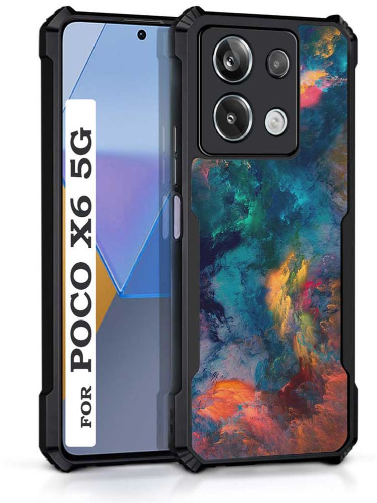     			COBERTA Multicolor Printed Back Cover Polycarbonate Compatible For Poco X6 5G ( Pack of 1 )