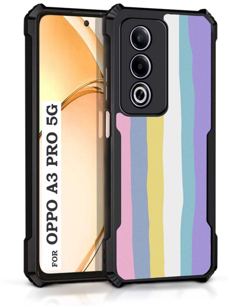     			COBERTA Multicolor Printed Back Cover Polycarbonate Compatible For OPPO A3 Pro 5G ( Pack of 1 )