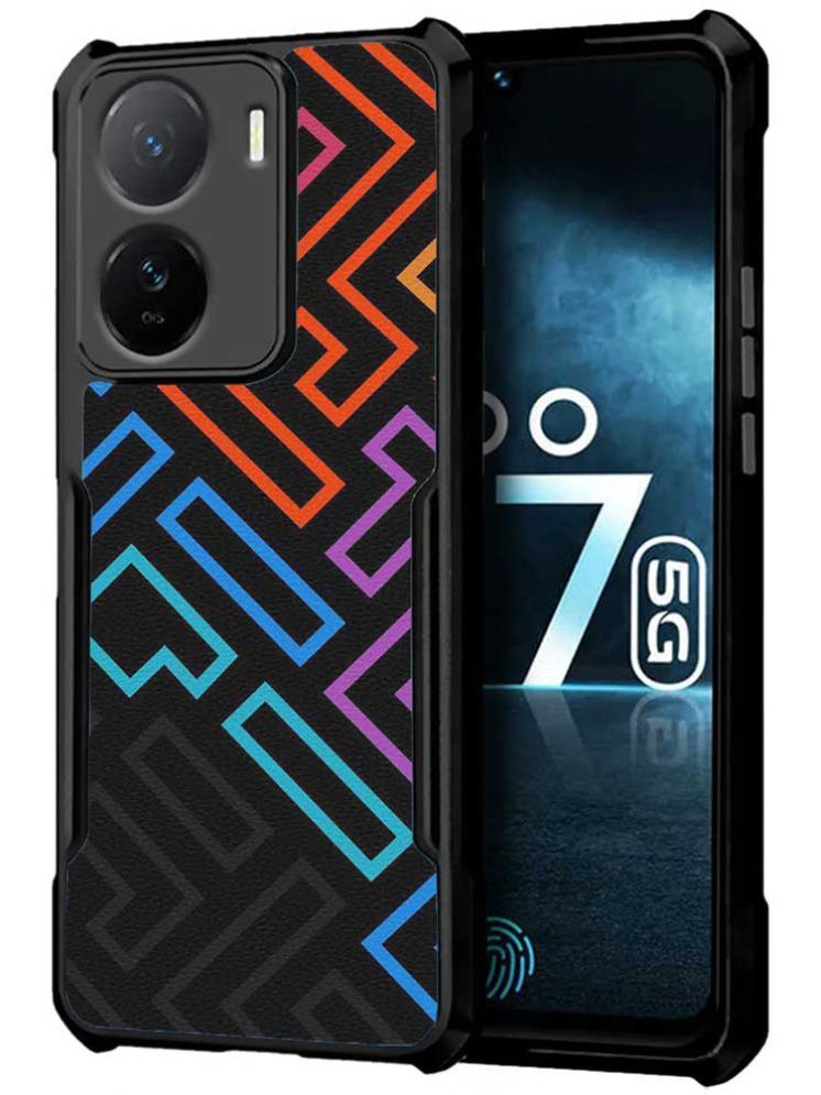     			COBERTA Multicolor Printed Back Cover Polycarbonate Compatible For iQoo Z7s 5G ( Pack of 1 )