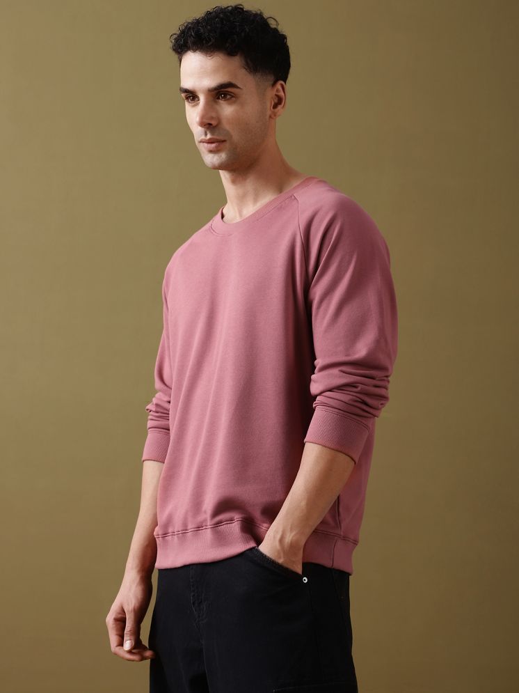     			Dillinger 100% Cotton Oversized Fit Solid Full Sleeves Men's Round T-Shirt - Pink ( Pack of 1 )