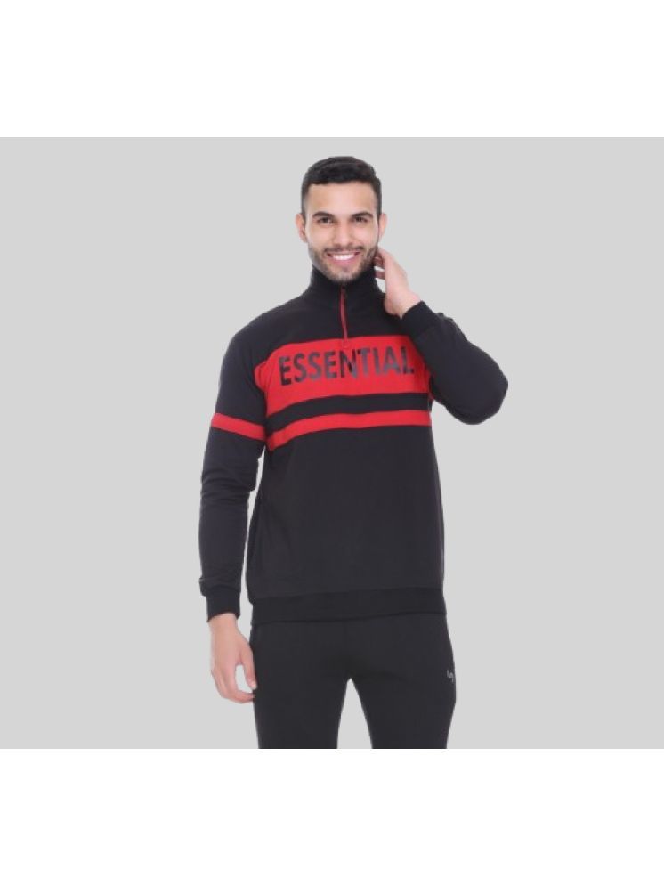     			LEEBONEE Fleece High Neck Men's Sweatshirt - Black ( Pack of 1 )