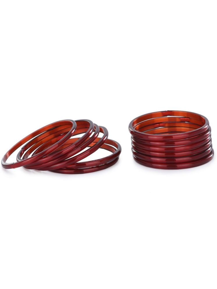     			Somil Maroon Bangle Set ( Pack of 12 )