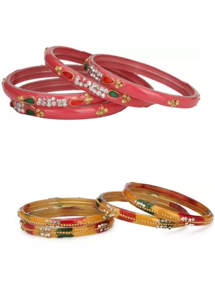     			Somil Multicolor Bangle Set ( Pack of 8 )