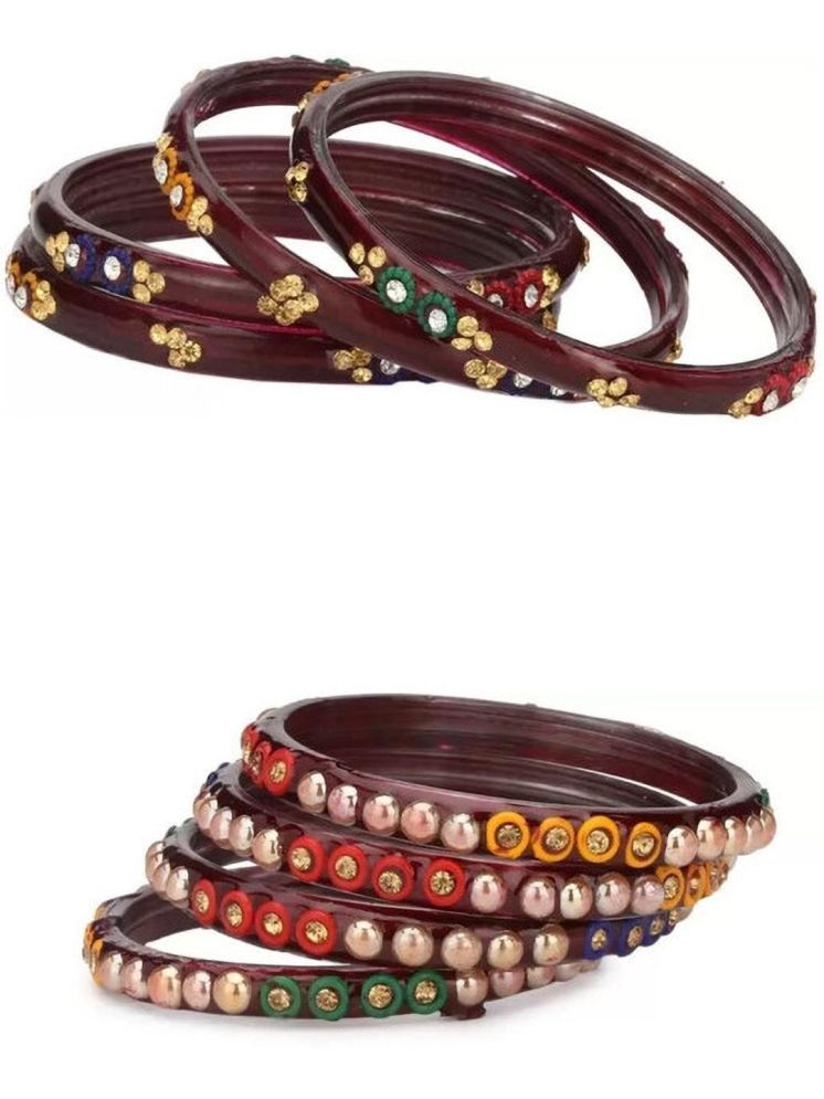     			Somil Multicolor Bangle Set ( Pack of 8 )