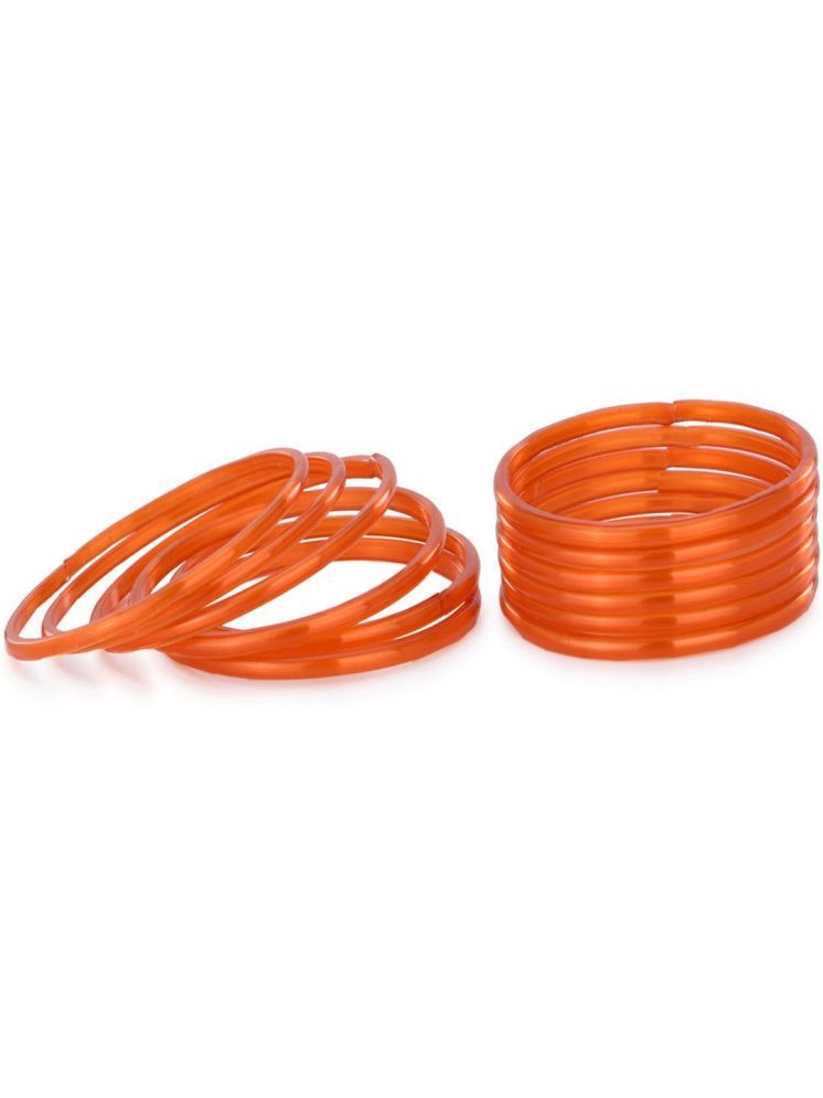     			Somil Orange Bangle Set ( Pack of 12 )