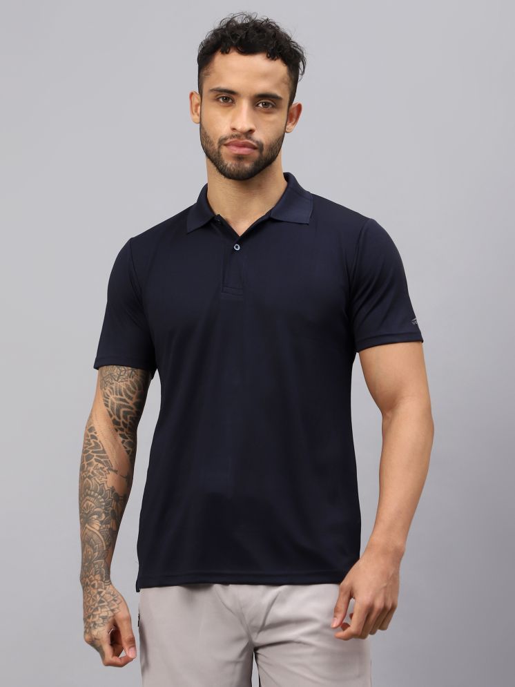     			Vector X Navy Polyester Regular Fit Men's Sports Polo T-Shirt ( Pack of 1 )