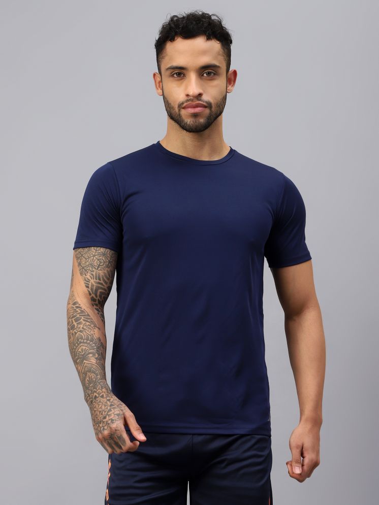     			Vector X Navy Polyester Regular Fit Men's Sports T-Shirt ( Pack of 1 )