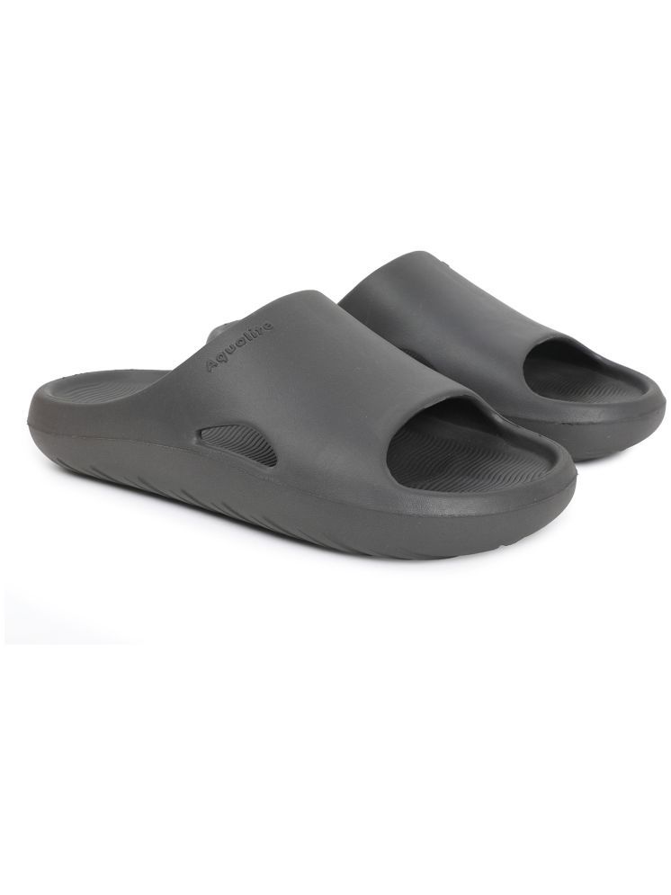     			Aqualite Dark Grey Men's Slide Flip Flop