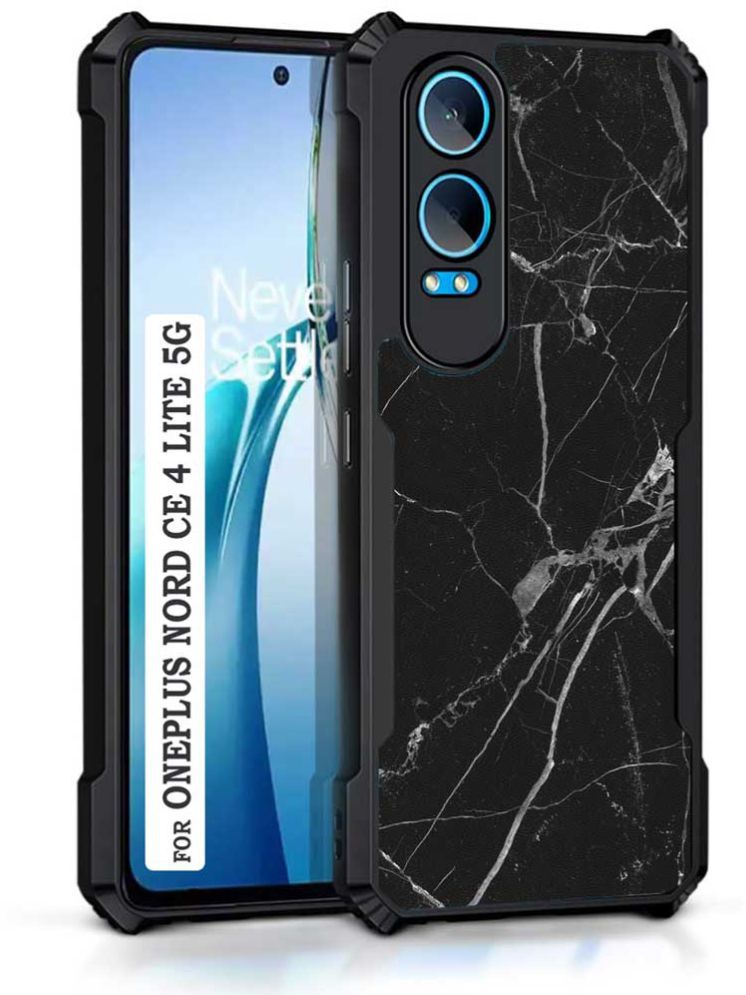     			COBERTA Black Printed Back Cover Polycarbonate Compatible For Oneplus Nord CE 4 Lite 5G ( Pack of 1 )