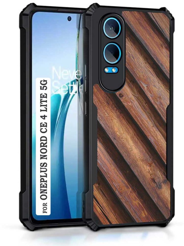     			COBERTA Brown Printed Back Cover Polycarbonate Compatible For Oneplus Nord CE 4 Lite 5G ( Pack of 1 )