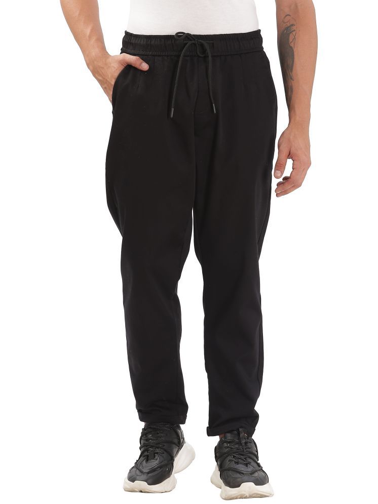     			COLOR HUNT Regular Flat Men's Joggers - Black ( Pack of 1 )