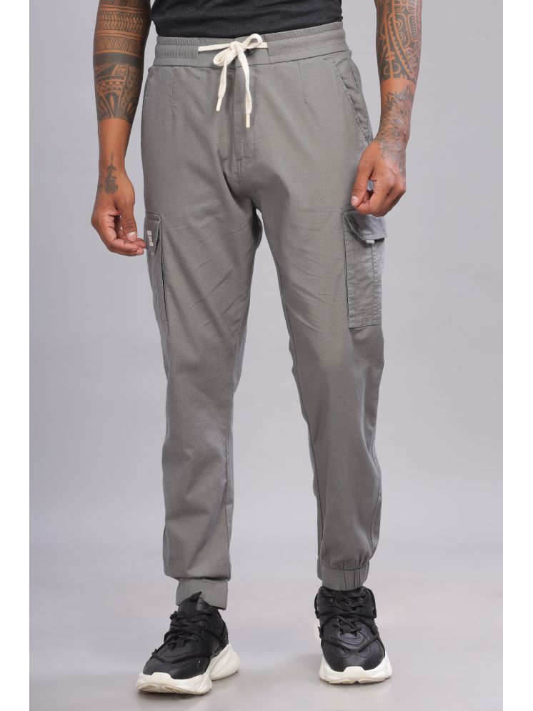     			COLOR HUNT Regular Flat Men's Joggers - Grey ( Pack of 1 )