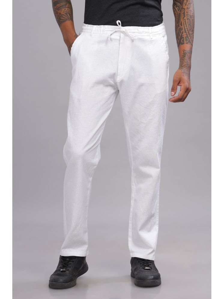     			COLOR HUNT Tapered Flat Men's Chinos - White ( Pack of 1 )