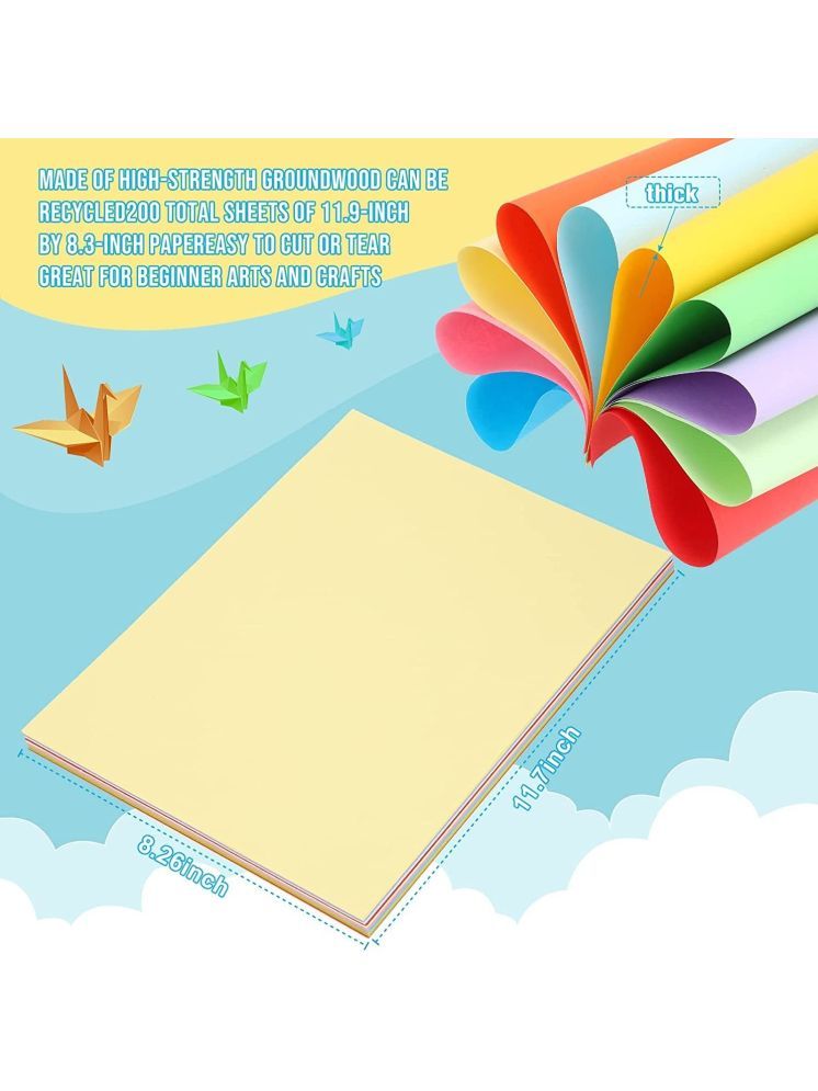     			ECLET A4 100 Coloured Sheets (10 Sheets each color)Copy Printing /Art and Craft Paper Double Sided Coloured Origami Folding DIY Craft Smooth Finish use in Home, School, Office Stationery Children's Day Gift, Birthday Gift, Party Favors,christmas decor etc