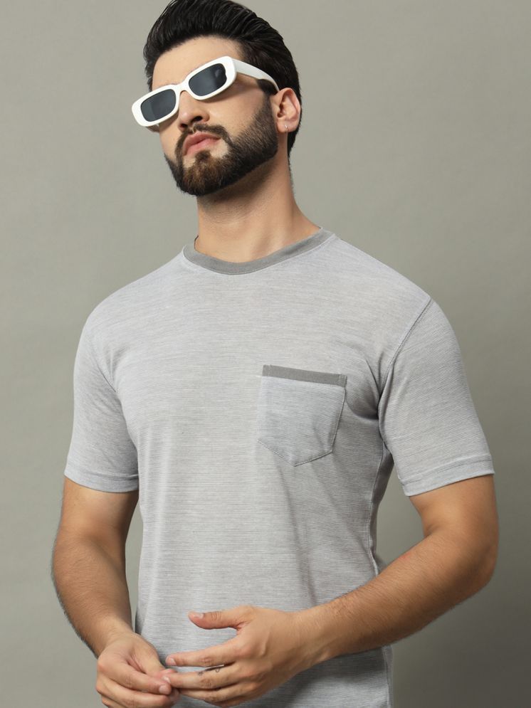     			GET GOLF Cotton Blend Regular Fit Solid Half Sleeves Men's Round T-Shirt - Grey ( Pack of 1 )