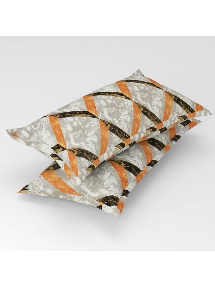     			gharsaaz - Pack of 2 Poly Cotton Abstract Printed Standard Size Pillow Cover ( 68.58 cm(27) x 43.18 cm(17) ) - Multi-Colour