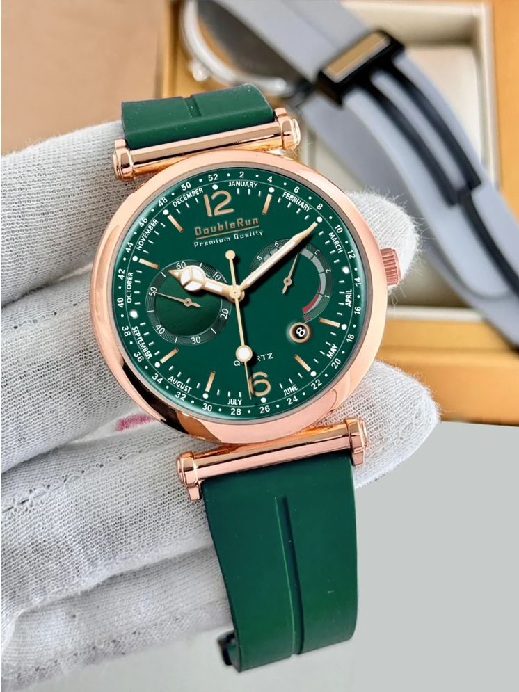     			DoubleRun Green Silicon Analog Men's Watch