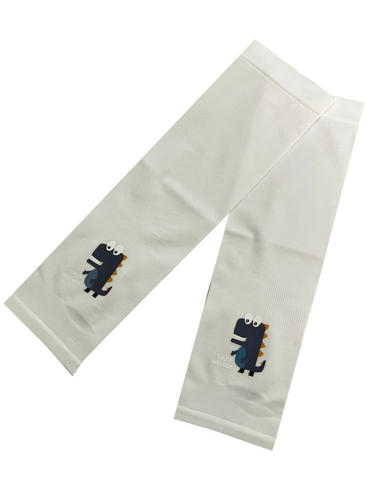     			Infispace White Solid Riding Sleeves ( Single Set )