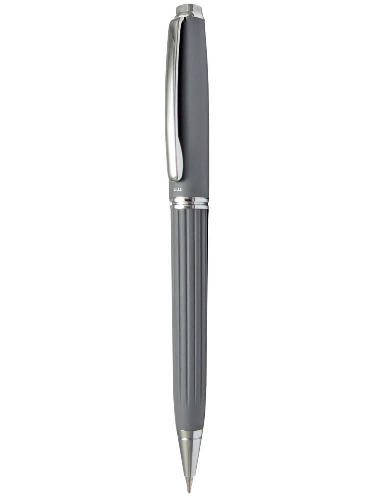     			UJJi Lining Pattern Design Grey Colour with Chrome Plated Clip Ball Pen